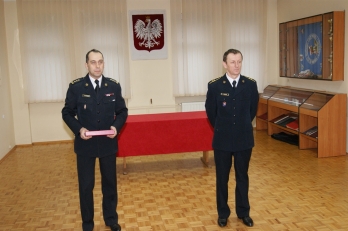 Uroczysty apel związany z odejściem na zaopatrzenie emerytalne st. asp. Grzegorza Gabriela