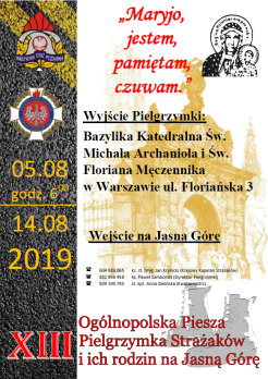 XIII Ogólnopolska Piesza Pielgrzymka Strażaków 