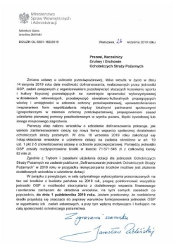  List Pana Jarosława Zielińskiego, Sekretarza Stanu w MSWiA