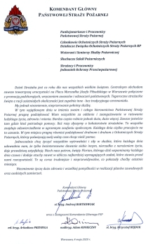 Życzenia Komendanta Głównego PSP z okazji Dnia Strażaka