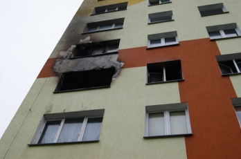 04.06.2020 - Pożar mieszkania w wieżowcu